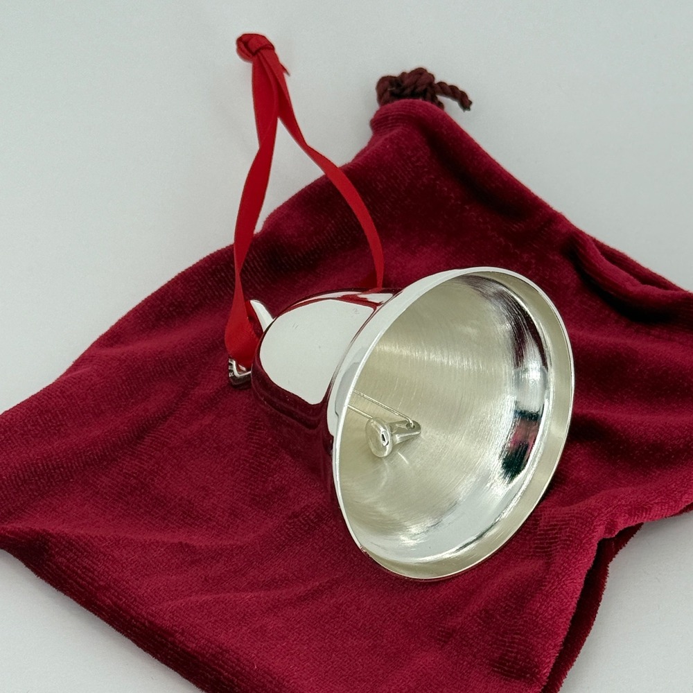 Reed & Barton 2024 Christmas Bell Ornament 54th Edition Silverplate New in Box - Picture 2 of 8